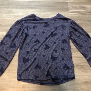 Blue top with hearts kids